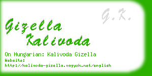 gizella kalivoda business card